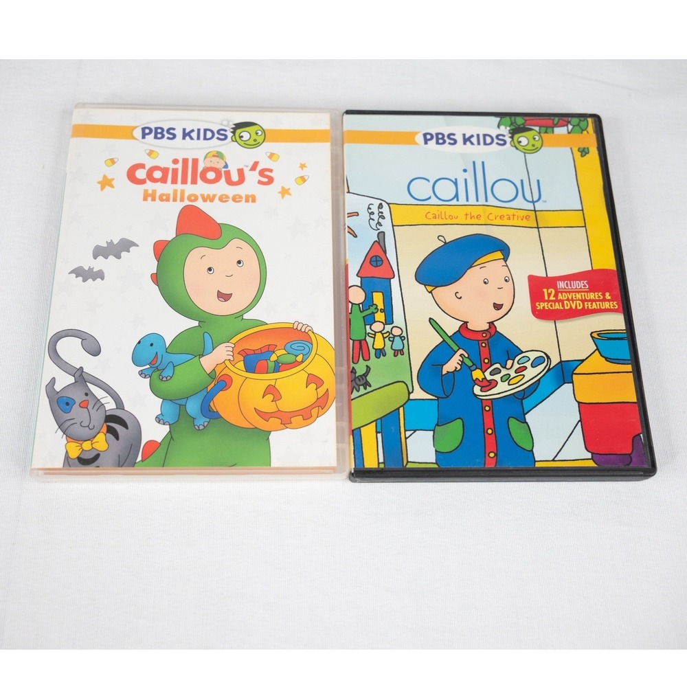 PBS Kids Caillou 2‎ DVD Lot Kids The Creative and Halloween kidcore educational